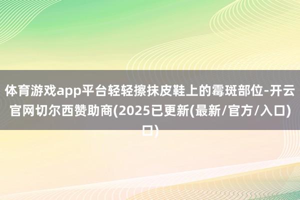 体育游戏app平台轻轻擦抹皮鞋上的霉斑部位-开云官网切尔西赞助商(2025已更新(最新/官方/入口)